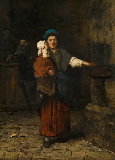Mother and child, Mihály Munkácsy