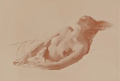 Nude Print – nr 2 av Mihály Zichy