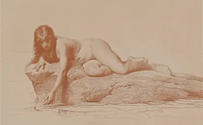 Nude Print – nr 3 av Mihály Zichy
