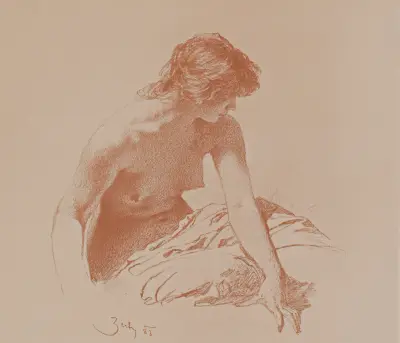 Nude Print – nr 1 av Mihály Zichy