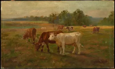 Cows av Edward Mitchell Bannister