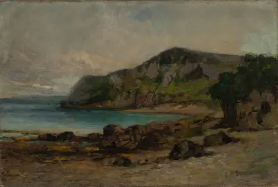 Rocks at Newport av Edward Mitchell Bannister