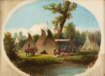 Assiniboin Encampment on the Upper Missouri von John Mix Stanley