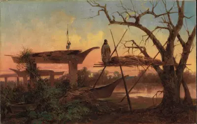 Chinook Burial Grounds von John Mix Stanley