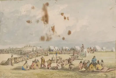 Distribution of Goods to the Assiniboins von John Mix Stanley