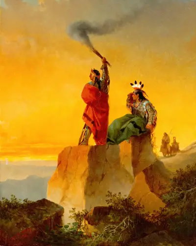 Indian Telegraph von John Mix Stanley