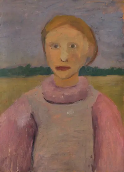 Brustbild eines Mädchens in der Dämmerung von Paula Modersohn-Becker