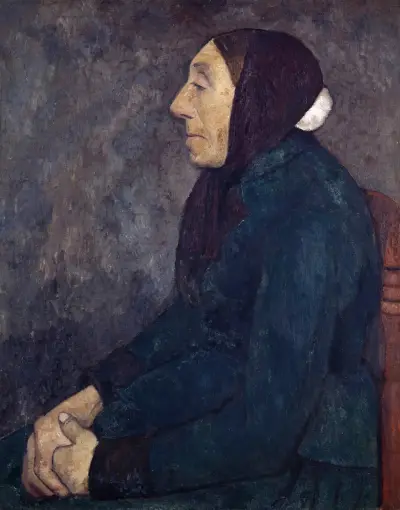 Sitzende alte Bäuerin von Paula Modersohn-Becker