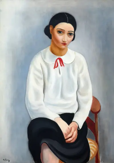 Femme au corsage blanc, Moïse Kisling