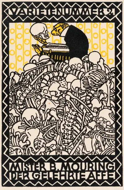 Nr. 96: ‘Varieténummer 2: Mr. B. Mouring der gelehrte Affe’ av Moriz Jung
