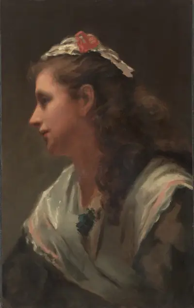 His First Model-Miss Russell av William Morris Hunt