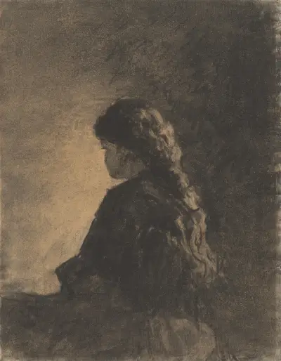 Seated Girl av William Morris Hunt