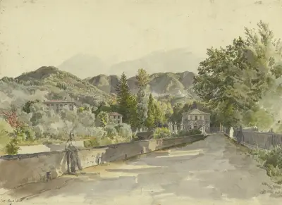 Ingresso a Marglia Colla Villa del Marchese Luchesimi av Johann Nepomuk Rauch