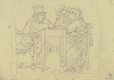 Zwei Italienerinnen beim Schreiber av Johann Nepomuk Rauch