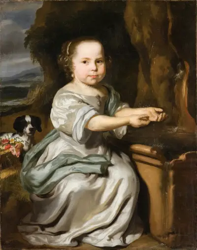 Portrait of a Girl, 1664 av Nicolaes Maes
