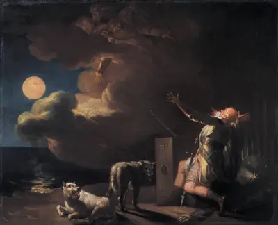 Fingal Sees the Ghosts of his Forefathers by Moonlight, Nicolai Abildgaard