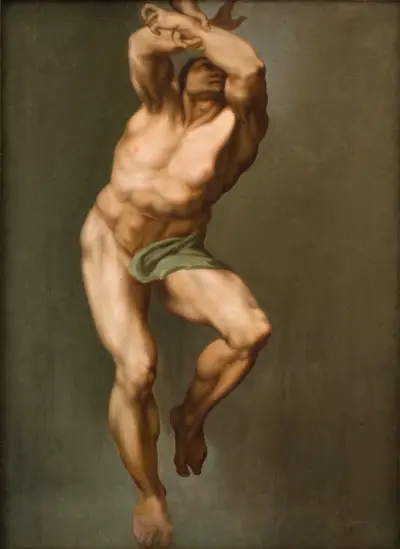 Male Figure. After Michelangelo’s ‘Last Judgement’ in the Sistine Chapel, Nicolai Abildgaard
