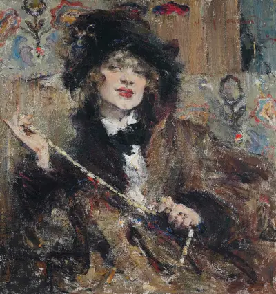 Portrait of Mademoiselle Podbelskaya, Nicolai Fechin
