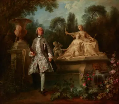 Portrait of the Actor Grandval av Nicolas Lancret