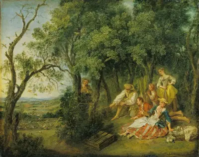 The Bird Catchers av Nicolas Lancret
