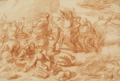 The Crossing of the Red Sea av Nicolas Poussin