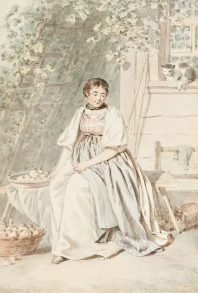 Bäuerin von Oberhasli, 1798 – nr 1 av Franz Niklaus König
