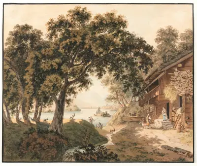 Bauernhaus am Brienzersee av Franz Niklaus König