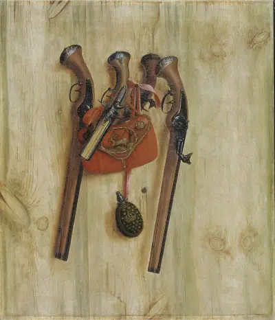 Trompe L’oeil With Pistols av Cornelis Norbertus Gijsbrechts