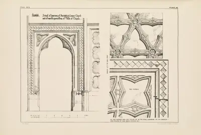 Assisi. Doorway of Sacristy and Wall Decoration in Lower Church av Richard Norman Shaw