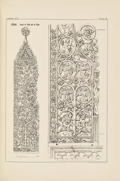 Erfurt. Cathedral. Detail of Stall End in Choir av Richard Norman Shaw