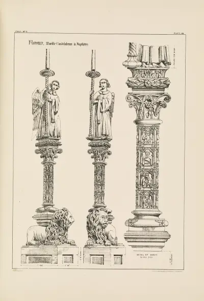 Florence. Marble Candelabrum in Baptistery av Richard Norman Shaw