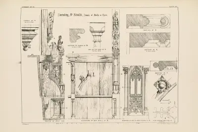Nuremberg. St. Sebald’s. Details of Stalls in Choir, 1872 – nr 2 av Richard Norman Shaw