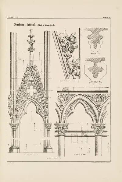 Strasbourg. Cathedral. Details of Interior Arcades av Richard Norman Shaw