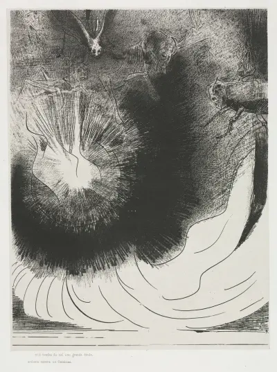 And There Fell a Great Star from Heaven, Burning as it were a Lamp av Odilon Redon