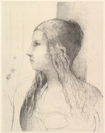 Brunnhilde (The Twilight of the Gods) av Odilon Redon