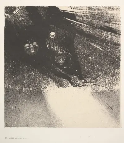 Hideous Larvae, 1896 – nr 2 av Odilon Redon