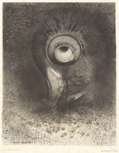 Il y eut peut-etre une vision premiere essayee dans la fleur av Odilon Redon