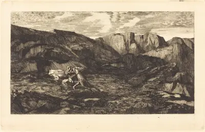 La Peur (Fear) av Odilon Redon