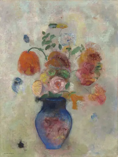 Large Vase with Flowers av Odilon Redon