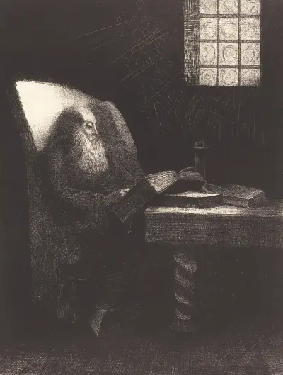 Le Liseur (The reader) av Odilon Redon
