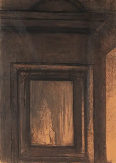 Le Miroir hanté av Odilon Redon
