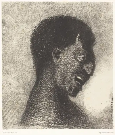 Der Satyr mit dem zynischen Lächeln von Odilon Redon