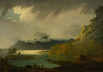 Derwent Water, with Skiddaw in der Ferne von Joseph Wright of Derby