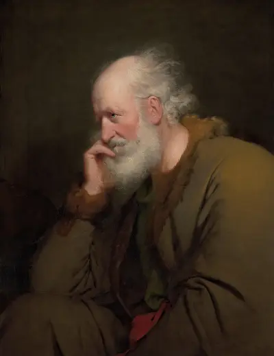 Studie eines alten Mannes von Joseph Wright of Derby