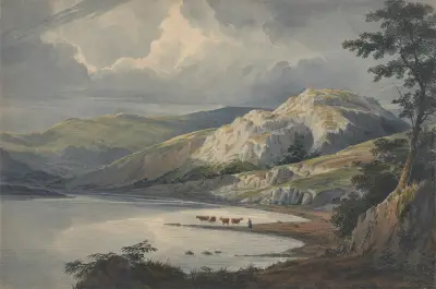 A Mountain Lake av William Turner of Oxford