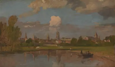 Oxford from the River with Christ Church in the Foreground av William Turner of Oxford