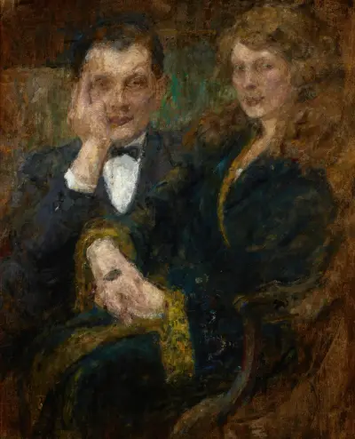 Portrait of Mrs and Mr Smogorzewski av Olga Boznanska