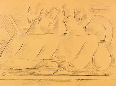 Duo, 1936 – Nr. 1 von Oskar Schlemmer