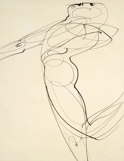 Figure Bending Backwards von Oskar Schlemmer