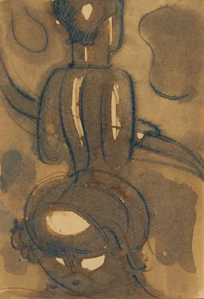Geländerszene von Oskar Schlemmer